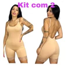 Kit 2 Macacão Anágua Segunda Pele Feminina Para Vestidos Alcinha Com Renda Macaquinho Sobre Pele