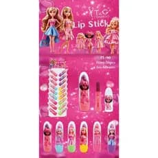 Kit 3 Batom Infantil Sortido Com Brilho Princesas Cheirinho de frutas Maquiagem