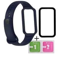 Pulseira Silicone Borracha Para Xiaomi Amazfit Band 7 + Pel