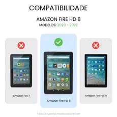 Película Para Tablet Amazon Fire HD 8 2020 Proteção Tela Anti Risco Alta Transparência