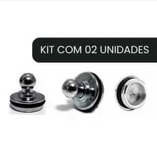 Kit com 2 Tampas para pia de lavatório cromada modelo deca