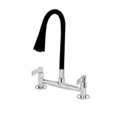 Misturador Cozinha Gourmet Bancada Cone Preto Metal 1/4 de Volta c65