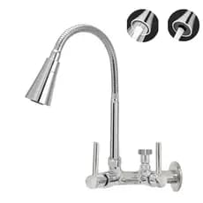 Torneira Cozinha Gourmet Cone Cromado Com Adaptador Para Maquina de Lavar e Purificador Filtro 3/4