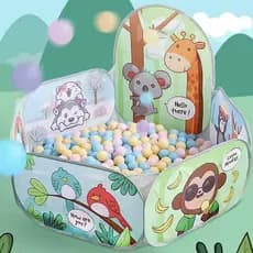 Piscina Cercadinho de Bolinhas Cesto de Basquete Cercadinho Infantil Tenda Bebê Menina Menino(Modelo 1)