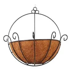 Vaso Fibra De Coco Meio Vaso Parede Com Suporte 25cm Jardim Vertical promo