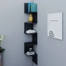Prateleira Nicho Canto Decorativo Grande 158x25 Preto promo