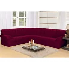 Capa de Sofá de Canto até 6 lugares em Malha Gel Elasticada - Sofa de Sala - Para Sofá com Braço