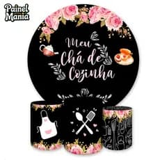Capas Paineis de Festa Sublimados Vários Modelos Tema Chá de Cozinha