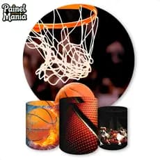 Capas Paineis de Festa Sublimados Vários Modelos Tema Basquete