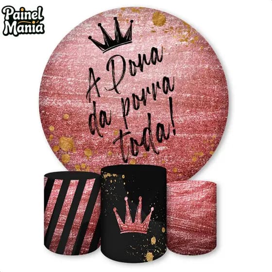 Capas Paineis de Festa Sublimados Vários Modelos Tema  Dona