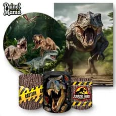 Capas Painéis de Festa Sublimados Vários Modelos Tema Dinossauro