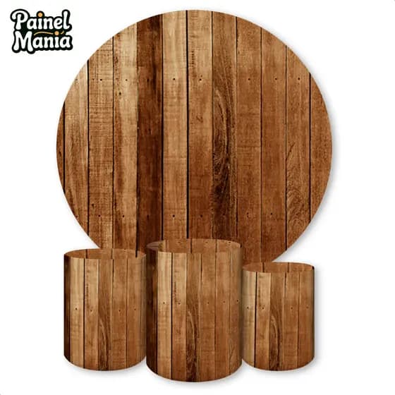 Capas Painéis de Festa Sublimados Vários Modelos Tema Madeira