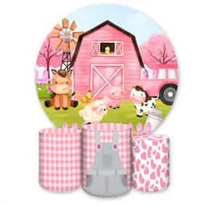 Kits Capas Painies Pegue e Monte Tema Fazendinha Rosa e Azul
