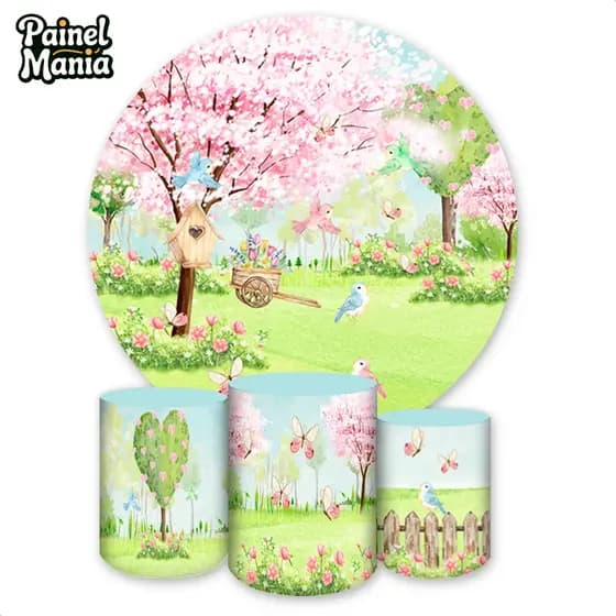 Capas Paineis de Festa Sublimados Vários Modelos Tema Jardim