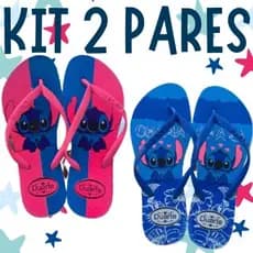 Kit 2 Pares de Chinelo Feminino Sandalia Stich Mais Vendido 2025