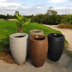 Vaso Oval de Polietileno 43cm | Resistente ao Sol e Chuva | Uso Interno e Externo Sala Jardim