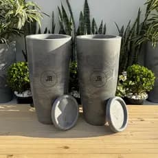 Kit 2 Vasos de Polietileno Para Plantas Naturais e Artificiais Grande Luxo Alto 62cm