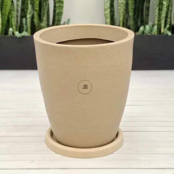 Vaso para Plantas em Polietileno Grande Decorativo Jardim Sala Varanda Grafiato Resistente UV 40cm