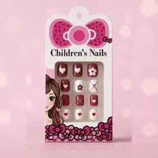 Kit 12 Unhas Postiça Infantil 1 Caixa Caixa C/ 12 Unhas) Contém Comprimidos de Cola Sólida Kids