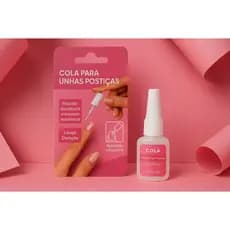 Cola Com Pincel Para Unhas Postiças Tips Gel Fibra Porcelana 10g Fixação Duradoura e Máxima Resistencia Longa Duração