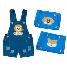 Jardineira Jeans Infantil Bebê/ macacão de short jeans Bebe