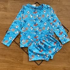 Conjunto Moda Praia Infantil Bebê proteção uv50+ Camiseta e Sunga