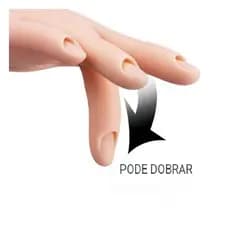 Mão De Treino ARTICULADA - De Silicone Para Manicure
