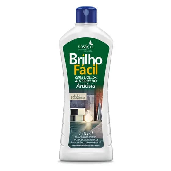 Cera Líquida Brilho Fácil Ardósia 750ml Casa Km