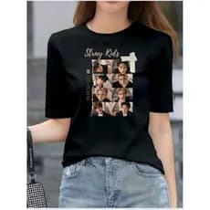 STRAY KIDS CAMISETA UNISSEX infantil e juvenil moda casual