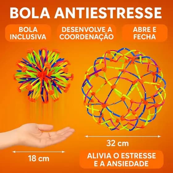 Bola Magica Maluca Divertida Expansível Abre E Fecha Ao Lançar Expansiva Anti stress Sensorial Brinquedo Criança