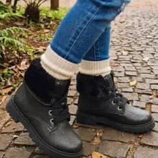 Bota Coturno Menina Infatil Macia E Confortável Pelinhos Original 2126.524