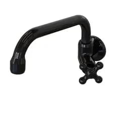 Torneira Para Cozinha De Parede Bica Móvel Horizontal Porto Belo Luxo Preto Com Bitola 1/2" - 3/4" Durín