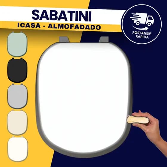 Assento Sanitário Sabatini Icasa Banheiro Almofadado Luxo Durín
