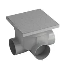 Caixa De Passagem E Inspeção De Esgoto Sem Válvula Com Tamanho 242 x 242 x 207mm Durín