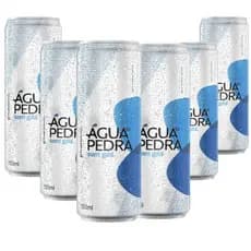 Água Mineral Natural Leve Água Da Pedra Fruki Lata Pack 6x350ml