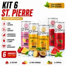 St Pierre Zero Açúcares Bebida Diet Vários Sabores Pack 6x310ml