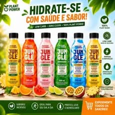Suplemento Jungle Plant Power Low Carb Zero Açúcar Pack 6x500ml