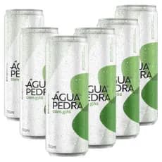 Água Mineral Com Gás Lata Água Da Pedra Fruki 6 Unidades De 350ml