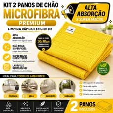 Panos De Chão Microfibra Perfect Pro Condor Limpeza Alta Absorção 2 Unidades Resistente 70x50