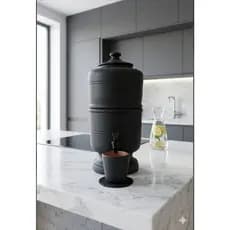 Filtro De Barro Preto Black 4L (2L em cada parte) Com Tampa De Barro E Copo de Brinde promoção