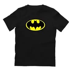 Camisa Batman Heroi DC Adulto e Infantil Camiseta Simbolo do Batman Unissex