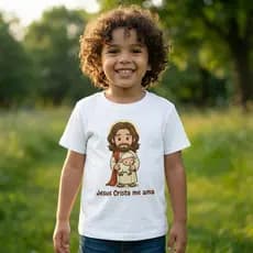 Camiseta Infantil Unissex T- Shirt – Jesus Me Ama