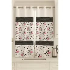 Cortina de Cozinha 2m x 1,40m altura Tecido Oxford Estampada Com Ilhós