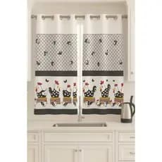 Cortina de Cozinha 2m x 1,40m altura Tecido Oxford Estampada mudar