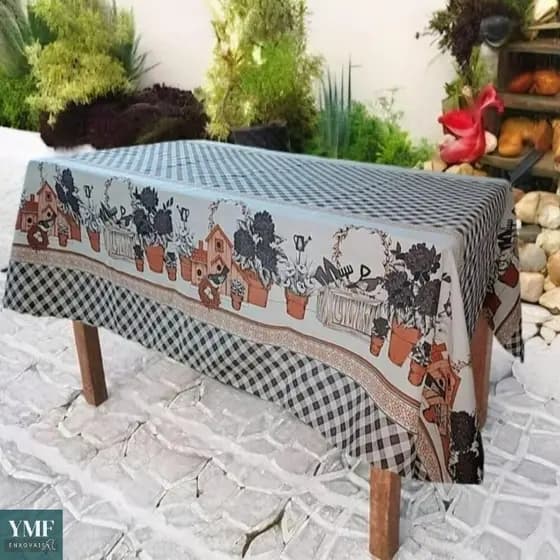 Toalha Para Mesa Estampada De Oxford Tecido Alta Qualidade Resistente Com Bainha Perfeita Vários Tamanhos