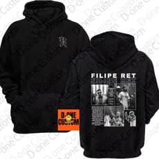 Moletom Estampado Filipe Ret FRXV História Ninguém Inveja o Ruim Audaz Vivaz Revel Album Rap HipHop