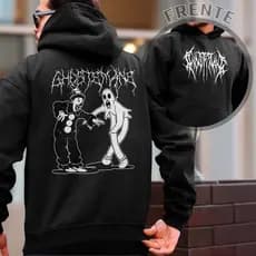 Blusa de Frio com capuz GHOSTMANE Moletom Estampado Barato