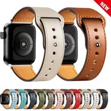 Pulseira De Couro Para iWatch 45mm 44mm 49mm 41mm 40mm 42mm 38mm Correa Série 9 8 7 6 5 se 4 3 ultra 2