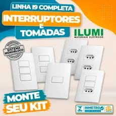 Tomadas e Interruptores I9 Ilumi Monobloco Linha Completa Branca Monobloco Bivolt