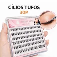 Cílios Tufinho 30D Fio a Fio Extensão de Cílios Natural Profissional Leve Macio Fácil Aplicação